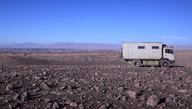 Altiplano rocky road Chile