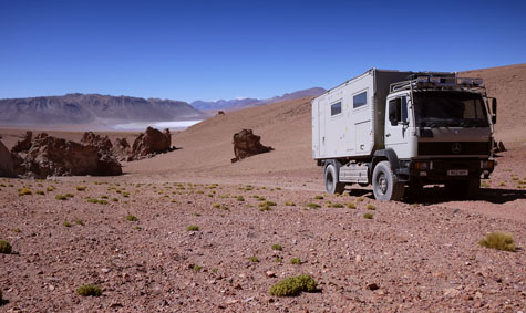 High altitude desert driving in Bolivia