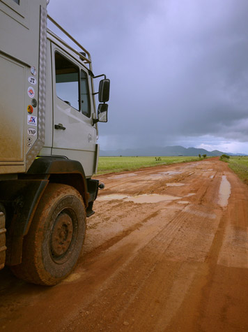 Main road in dry season to Georgetown Guyana